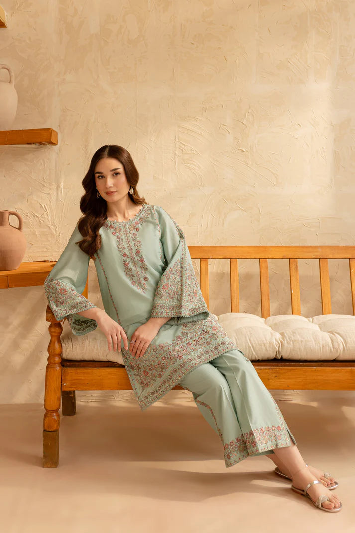 BATIK-2PC SEQUIN LAWN EMBROIDERED SHIRT WITH SEQUIN LAWN EMBROIDERED TROUSER-UR-2848