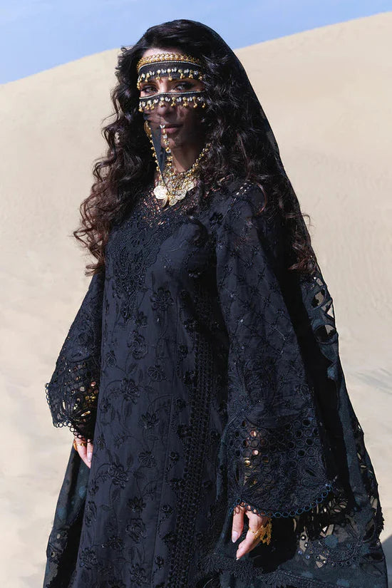 NUREH-3PC LAWN HEAVY EMBROIDERED SHIRT WITH CHIFFON PRINTED EMBR DUPATTA AND TROUSER-UR-3776