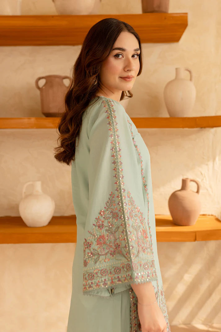 BATIK-2PC SEQUIN LAWN EMBROIDERED SHIRT WITH SEQUIN LAWN EMBROIDERED TROUSER-UR-2848