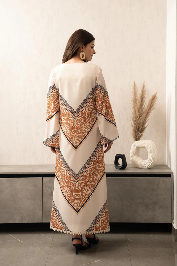 LULUSAR-2PC SHEMOZ SILK PRINT WITH SHEMOZ SILK TROUSER-TBF -1105