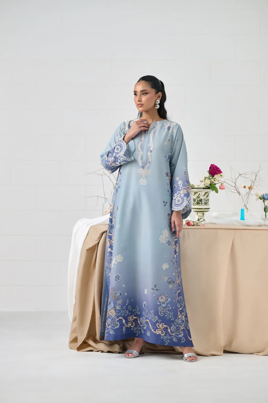 LULUSAR-3PC-SHAMOZE SILK PRINTED SHIRT SILK PRINTED DUPATTA AND SILK TROUSER-UR-222