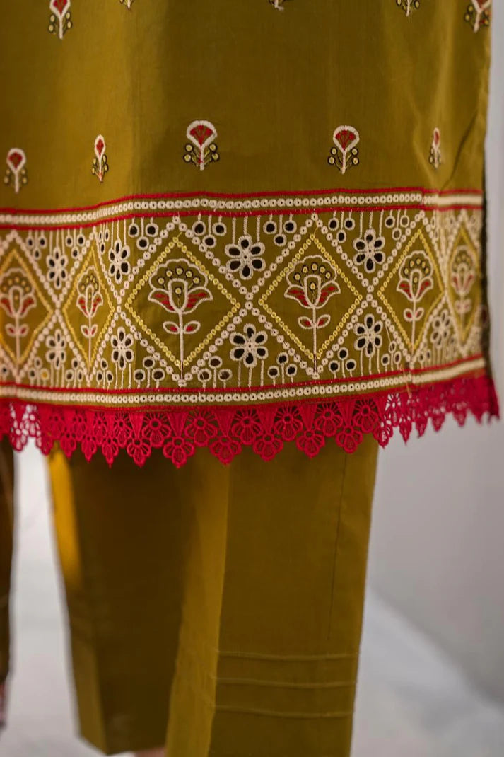 3PC LAWN EMBROIDERED SHIRT WITH LAWN EMBROIDERED READY TO WEAR DUPATTA-UR-2617