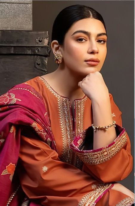 ZARA SHAHJAHAN.3PC LAWN EMBROIDERED SHIRT WITH MONARK PRINT DUPATTA AND TROUSER-UR-2571