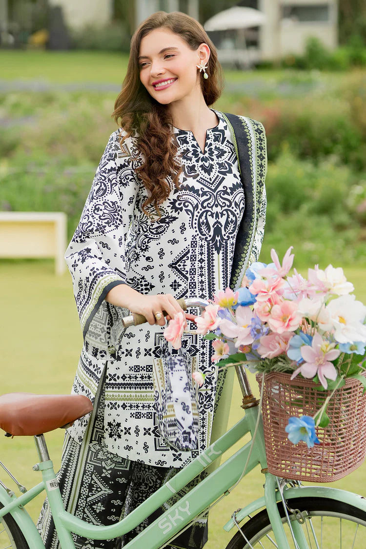 JAZMIN-3PC KHADDAR PRINTED SHIRT WITH KHADDAR PRINTED DUPATTA AND PRINTED TROUSER-UR-1793