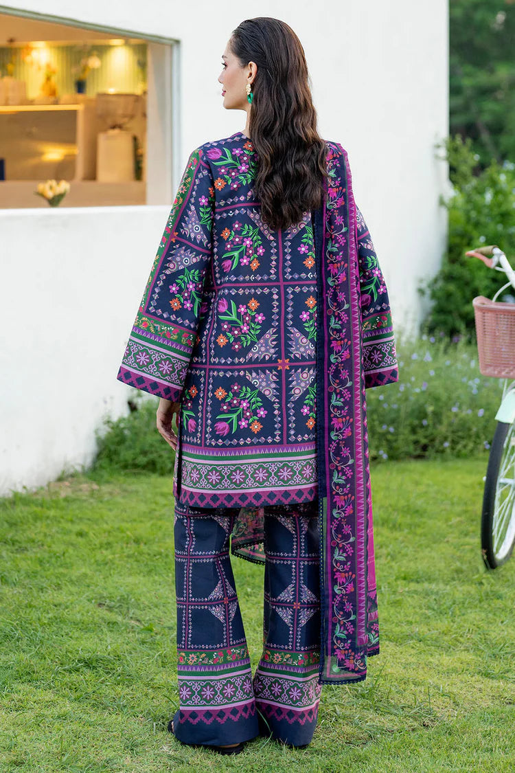 JAZMIN-3PC KHADDAR PRINTED SHIRT WITH KHADDAR PRINTED DUPATTA AND PRINTED TROUSER-UR-1762