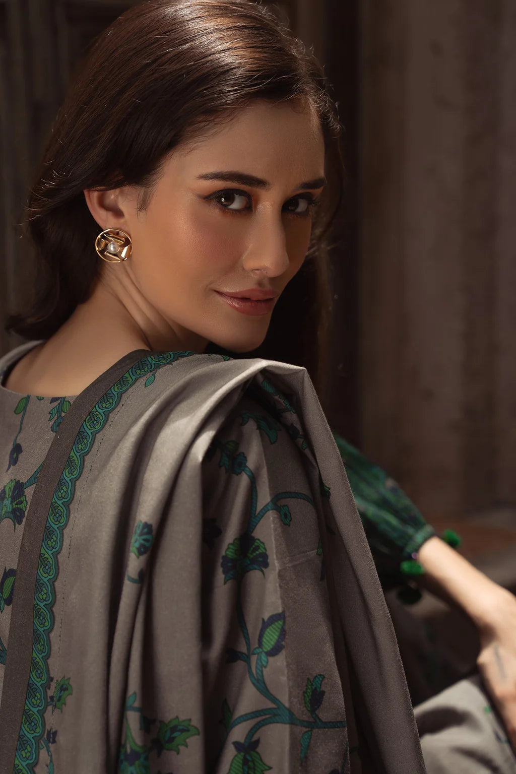 CHARIZMA-3PC KHADDAR PRINTED SHIRT WITH KHADDAR PRINTED DUPATTA AND PRINT TROUSER-UR-1790