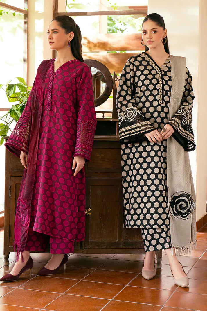 BAROQUE-3PC LAWN PRINTED SHIRT WITH CHIFFON PRINT DUPATTA AND PRINT TROUSER-UR-2879