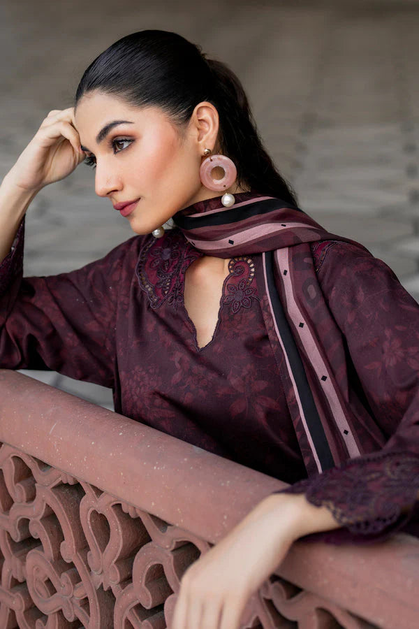 BAROUQUE- 3PC KARANDI PRINTED SHIRT WITH KARANDI PRINTED DUAPTTA AND TROUSER-TANA-1721