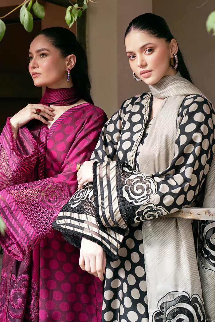 BAROQUE-3PC LAWN PRINTED SHIRT WITH CHIFFON PRINT DUPATTA AND PRINT TROUSER-UR-2879