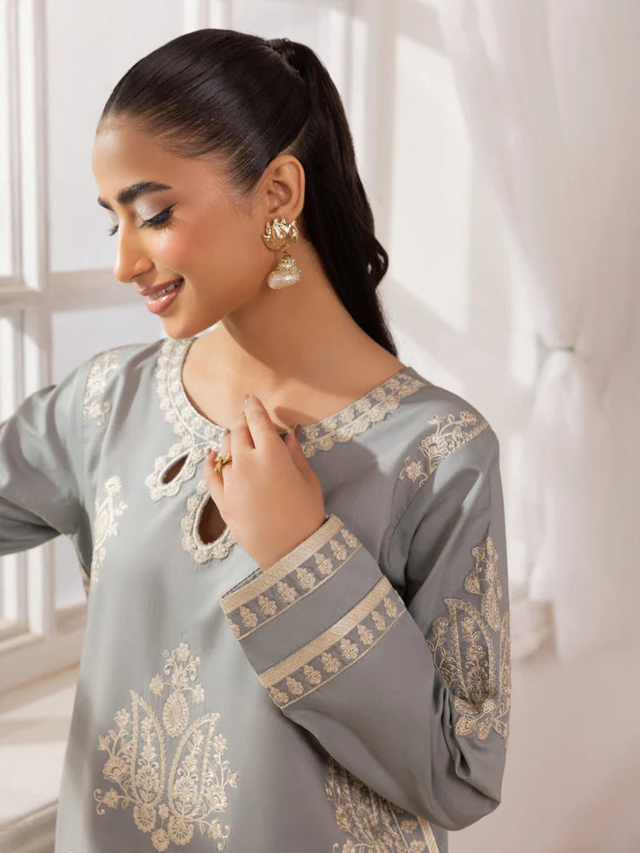 MOHAGNI-3PC LAWN EMBROIDERED SHIRT WITH MONARK PRINTED DUPATTA AND TROUSER-UR-2932