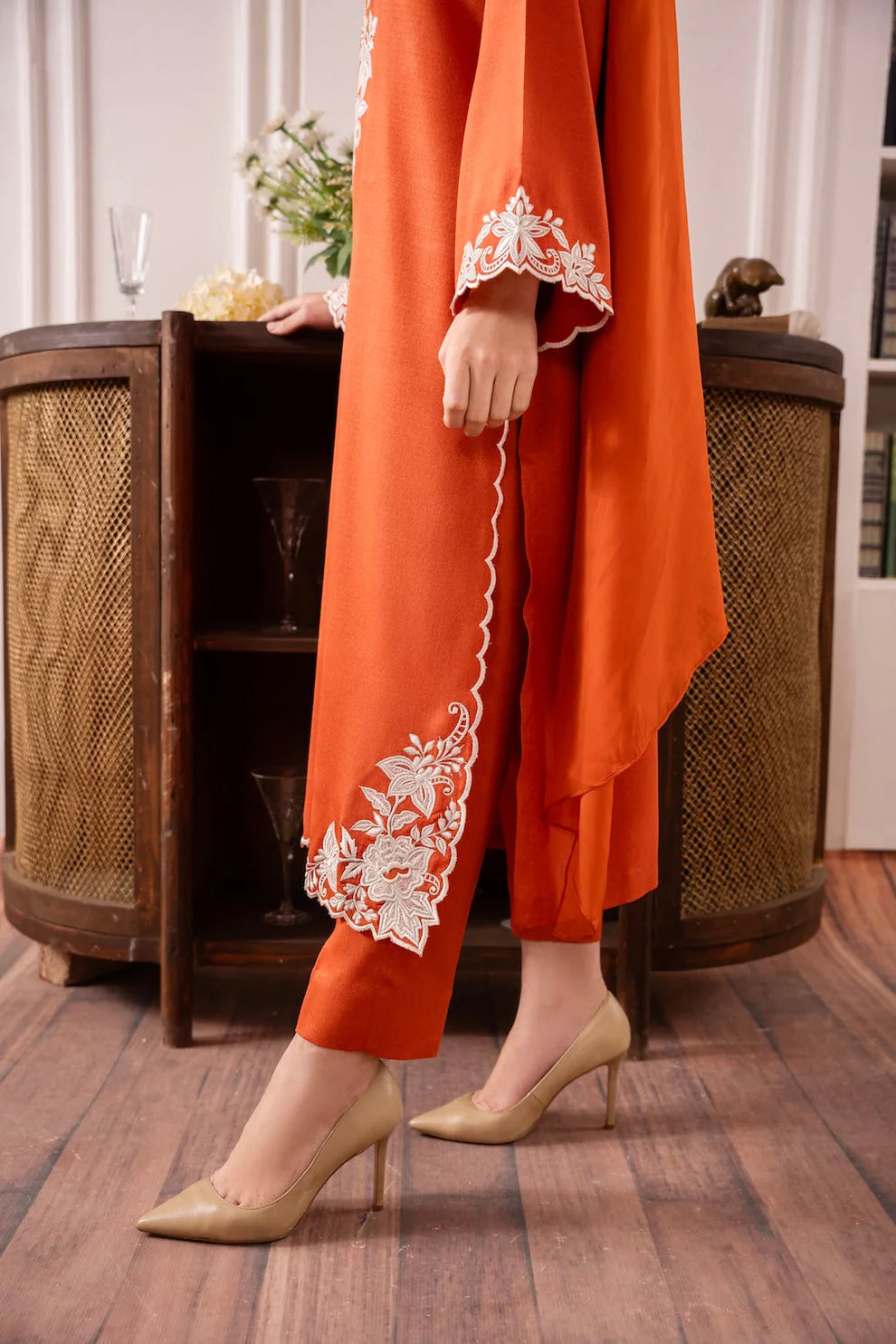 ASIM JOFA-3PC LAWN EMBROIDERED SHIRT WITH BAMBER CHIFFON DUPATTA AND LAWN TROUSER-UR-2559