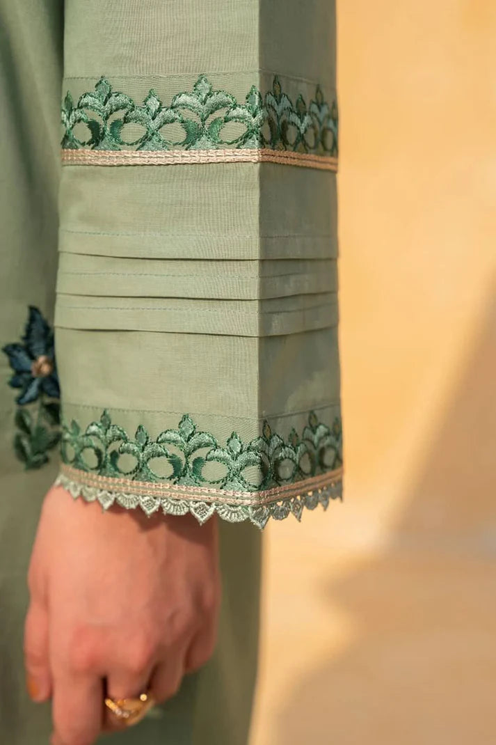 LAZULI-3PC LAWN EMBROIDERED SHIRT WITH CHIFFON EMBROIDERED DUPATTA AND TROUSER