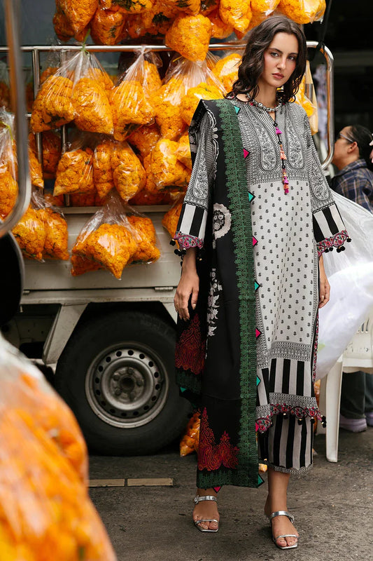 CHARIZMA-3PC KHADDAR PRINTED SHIRT WITH KHADDAR PRINTED DUPATTA AND PRINT TROUSER-UR-1756