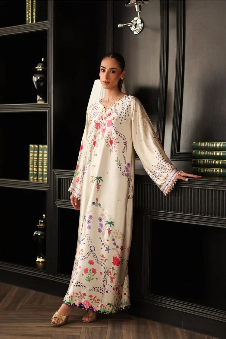 LULUSAR-2PC-SHAMOZE SILK PRINTED SHIRT WITH SILK TROUSER-UR-117