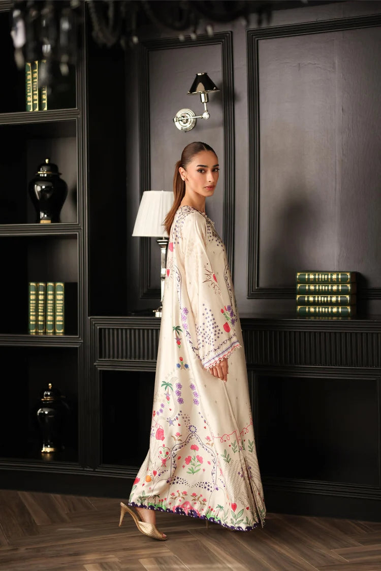 LULUSAR-2PC-SHAMOZE SILK PRINTED SHIRT WITH SILK TROUSER-UR-117