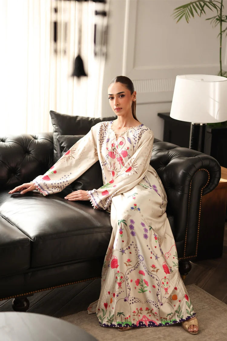 LULUSAR-2PC-SHAMOZE SILK PRINTED SHIRT WITH SILK TROUSER-UR-117