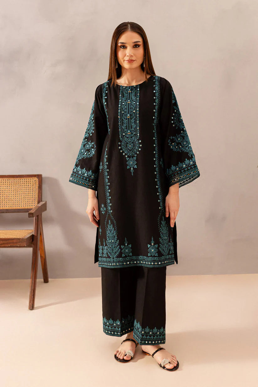 BATIK-2PC LAWN SEQUIN EMBROIDERED SHIRT WITH LAWN SEQUIN EMBROIDERED TROUSER-UR-1215