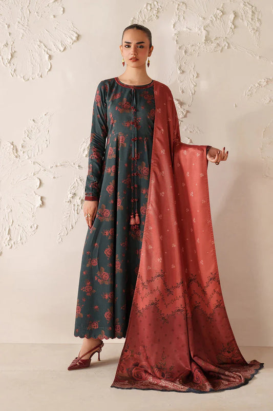 BAROQUE-3PC VISCOSE PRINTED SHIRT WITH VISCOSE PRINTED DUPATTA AND TROUSER-UR-1617