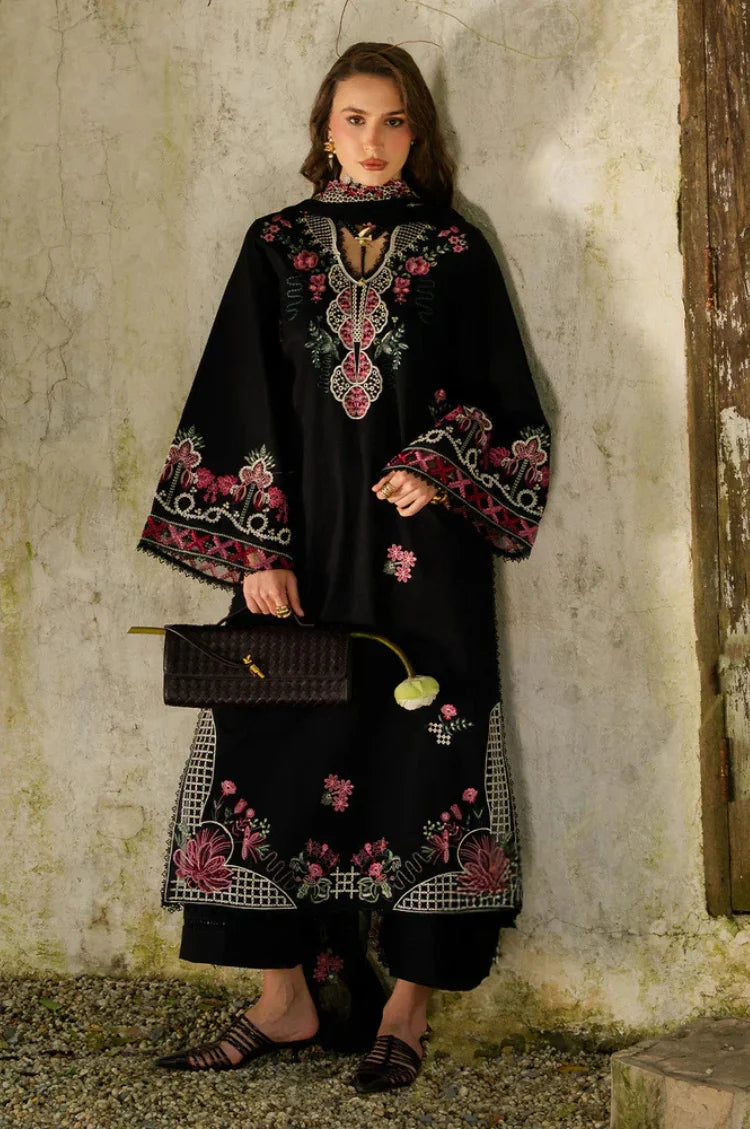 YARDS-3PC LAWN EMBROIDERED SHIRT WITH KHADDI NET EMBROIDERED DUPATTA AND TROUSER