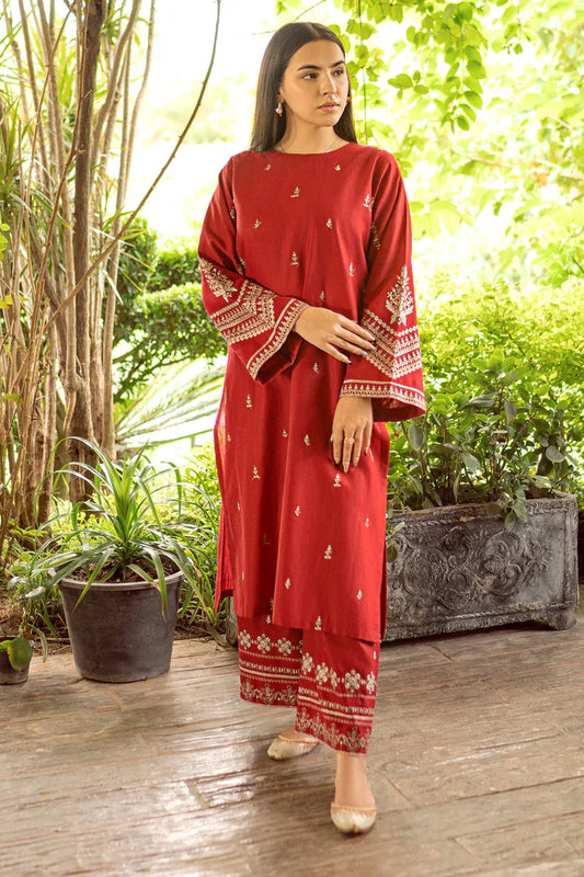 URGE-2PC DHANAK EMBROIDERED SHIRT AND EMBROIDRED TROUSER-UR-130