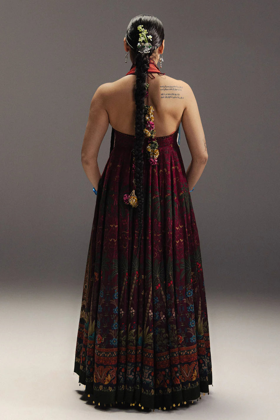ZARA SHAH JAHAN-3PC DIGITAL PRINTED FROCK WITH SILK PRINTED DUPATTA & DYED TROUSER-UR-532