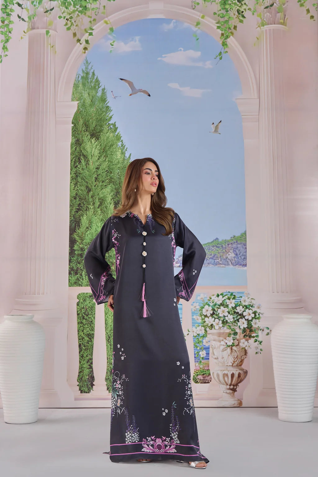 LULUSAR-3PC-SHAMOZE SILK PRINTED SHIRT SILK PRINTED DUPATTA AND SILK TROUSER-UR-118