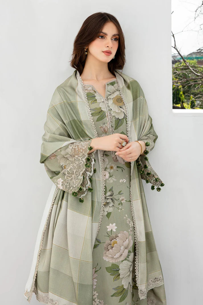 JAZMIN - 3PC LAWN PRINTED SHIRT WITH CHIFFON PRINTED DUAPTTA AND PRINT TROUSER-UR-2891