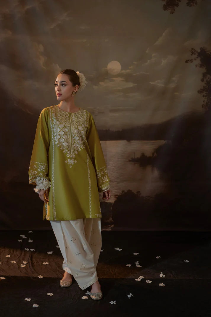 URGE-2PC SEQUIN LAWN EMBROIDERED SHIRT WITH SEQUIN LAWN EMBROIDERED TROUSER-UR-2833