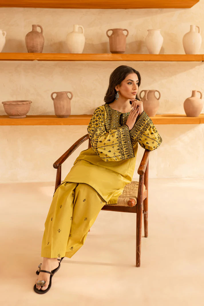 BATIK-2PC SEQUIN LAWN EMBROIDERED SHIRT WITH SEQUIN LAWN EMBROIDERED TROUSER-UR-2877