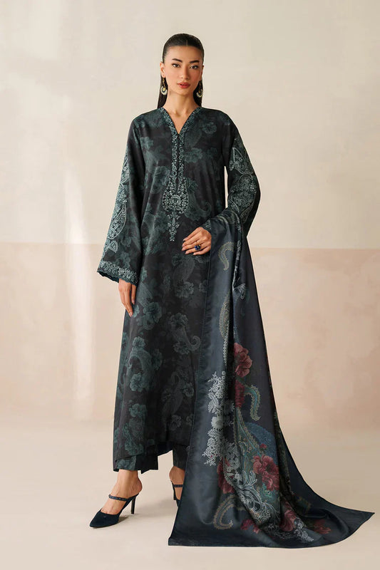 BATIK-3PC VISCOSE PRINTED EMB SHIRT WITH VISCOSE PRINTED DUPATTA AND TROUSER-UR-1620