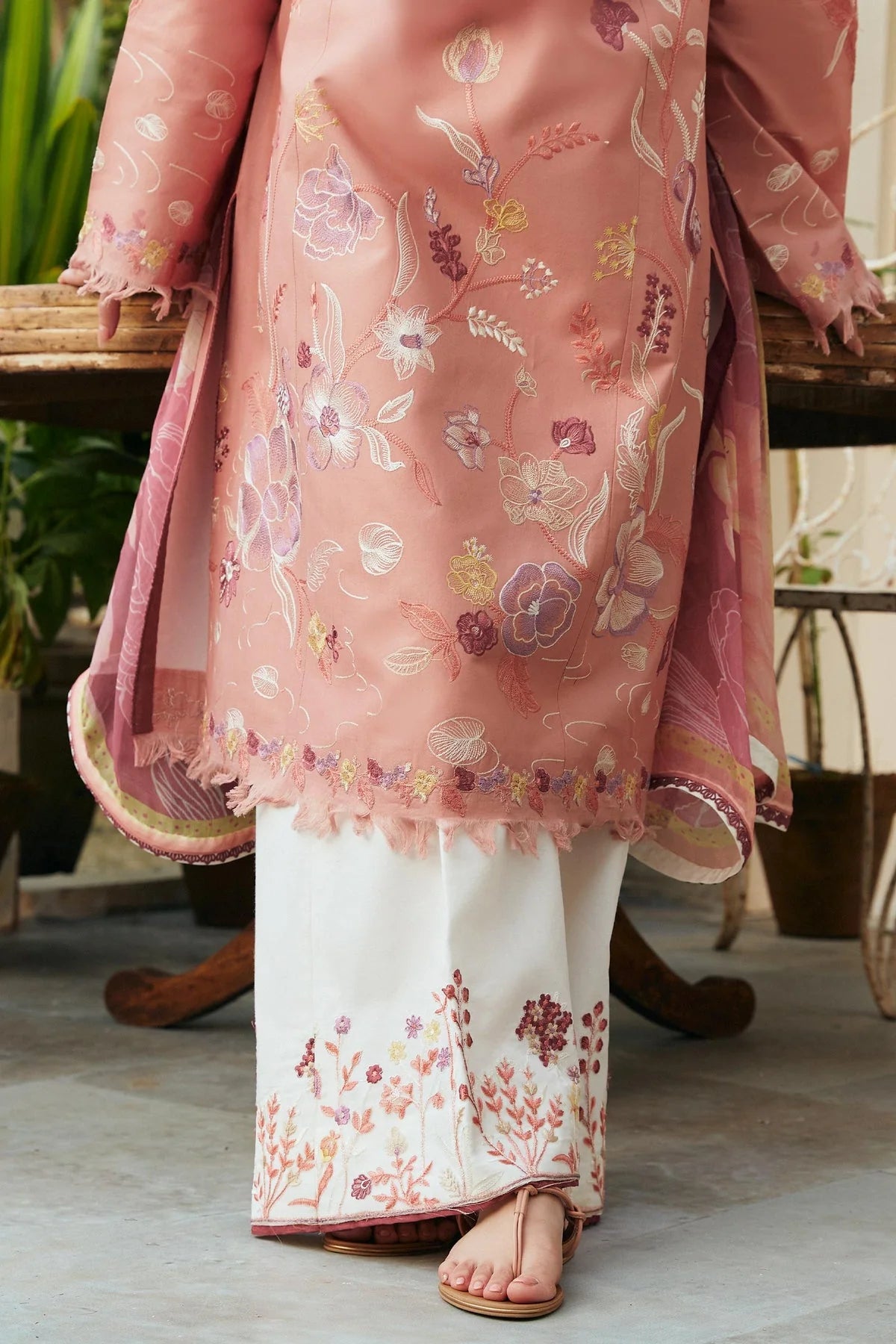 ZAHRA SHAHJAHAN- 3PC LAWN EMBROIDERED SHIRT WITH MONARK PRINT DUPATTA-UR-2856