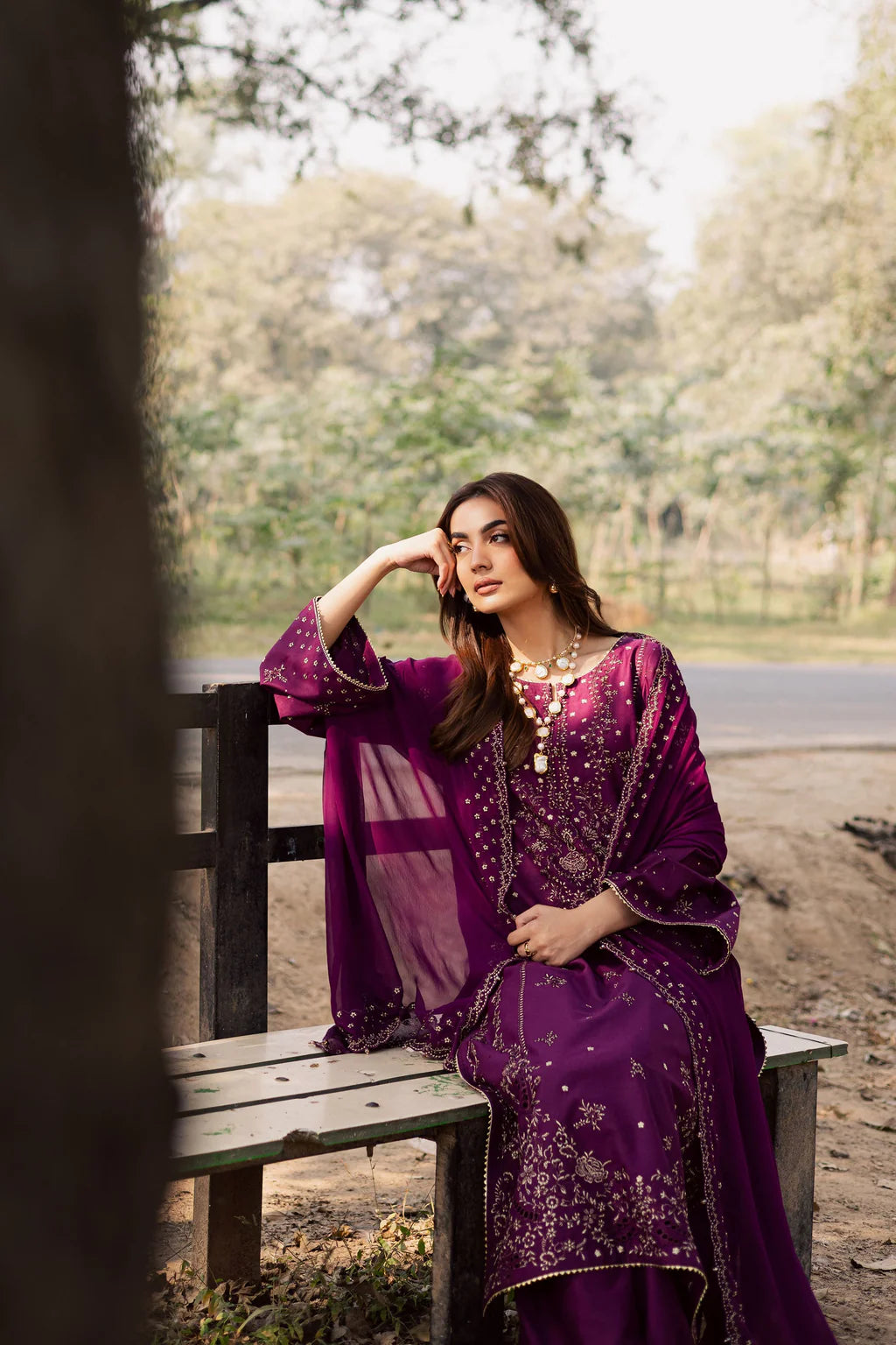 BATIK-3PC LAWN EMBROIDERED SHIRT WITH CHIFFON EMBROIDERED DUPATTA AND TROUSER-UR-4190