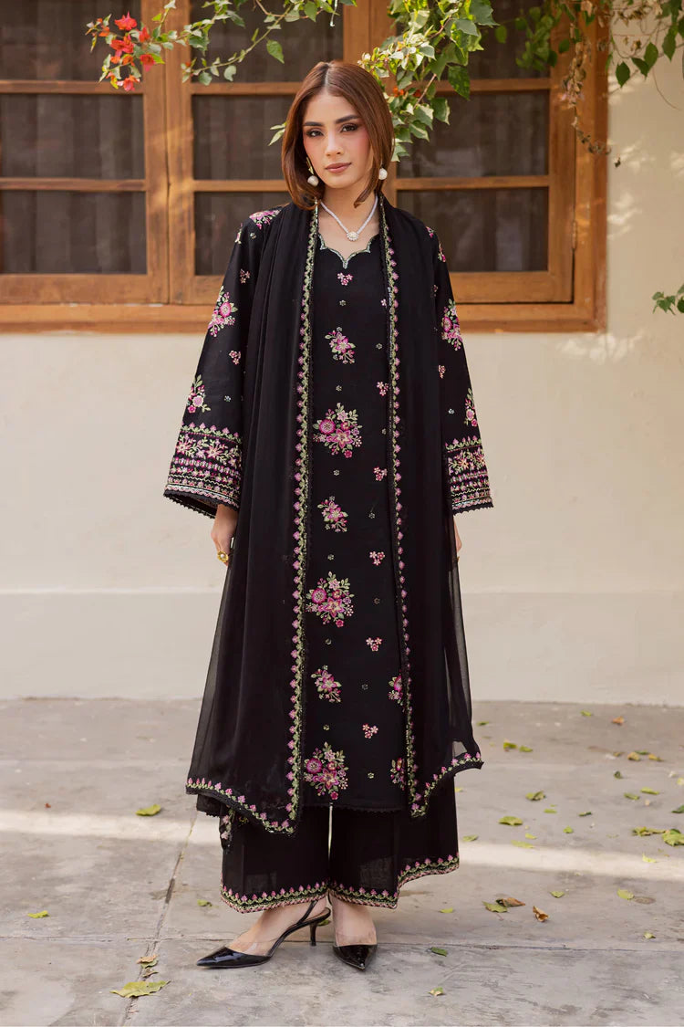 BATIK-3PC LAWN EMBROIDERED SHIRT WITH CHIFFON EMBROIDERED DUPATTA AND EMB TROUSER-UR-3671