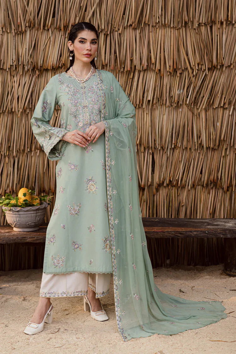 BATIK-3PC LAWN EMBROIDERED SHIRT WITH CHIFFON EMBROIDERED DUPATTA AND EMB TROUSER-UR-3541