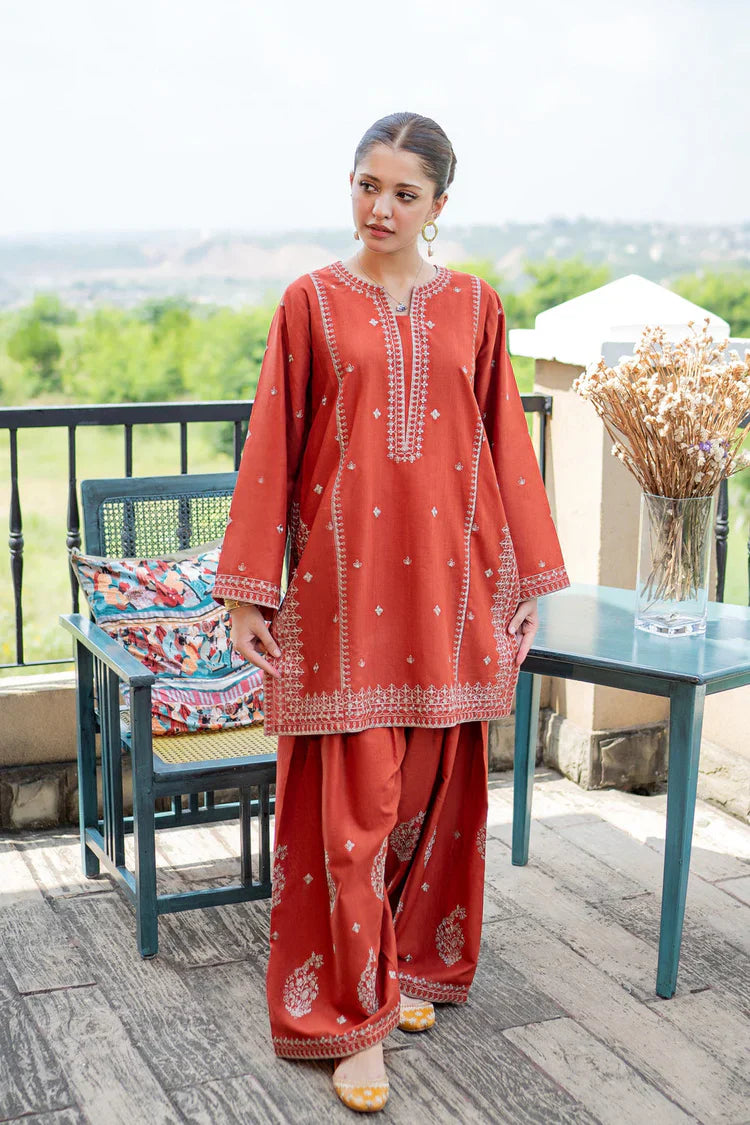 URGE-2PIECE LAWN EMBROIDERED SHIRT WITH LAWN EMBROIDERED TROUSER-UR-222
