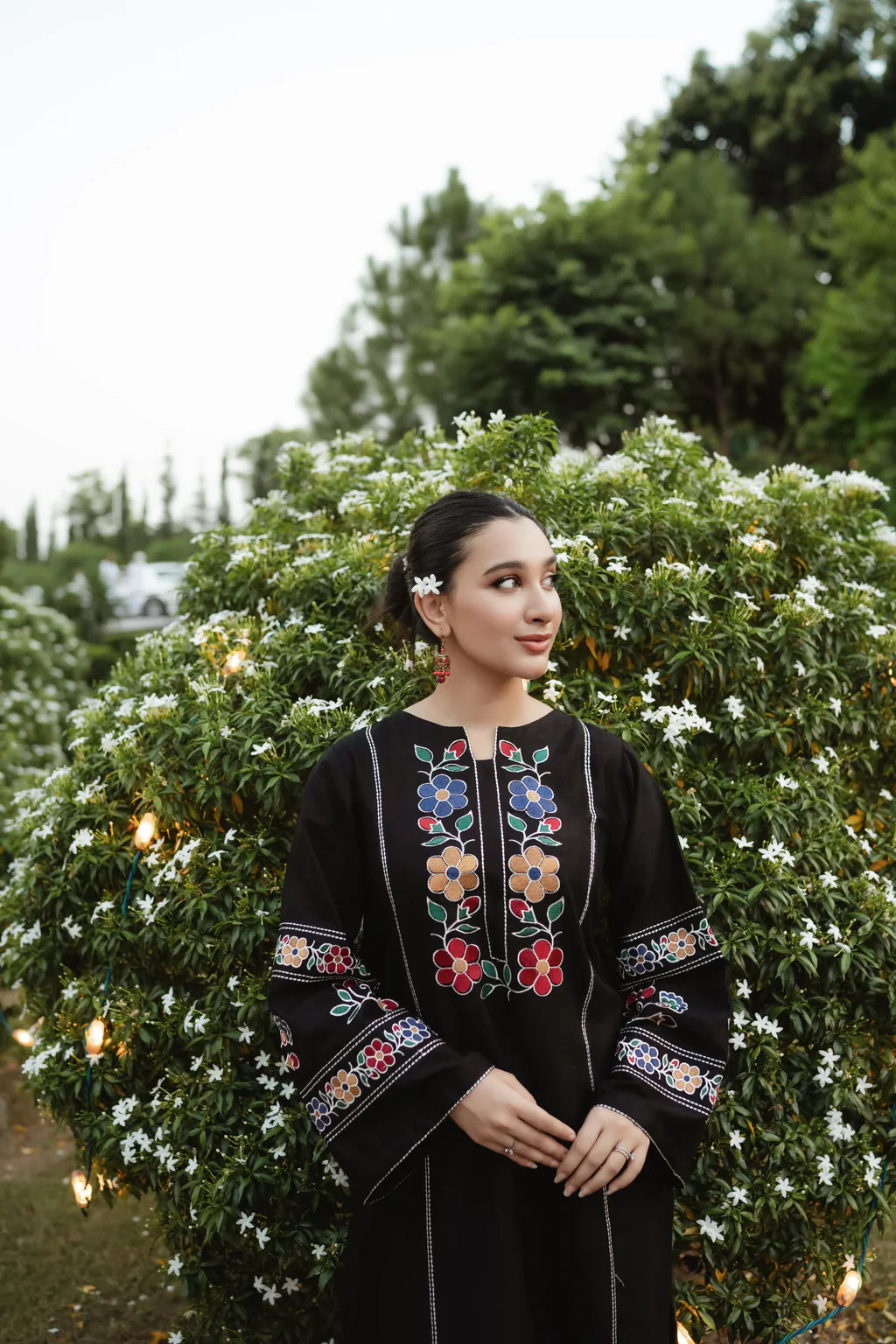 URGE-2PC DHANAK EMBROIDERED SHIRT WITH DHANAK EMB TROUSER-UR-172