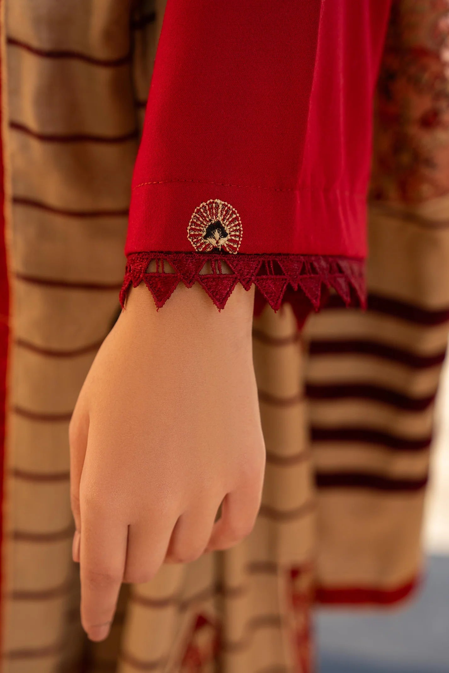 TANA BANA-3PC DHANAK CUTWORK EMBROIDERED SHIRT WITH HEAVY CUTWORK EMBROIDERED JACQUARD WOOL SHAWL -TBF-1002