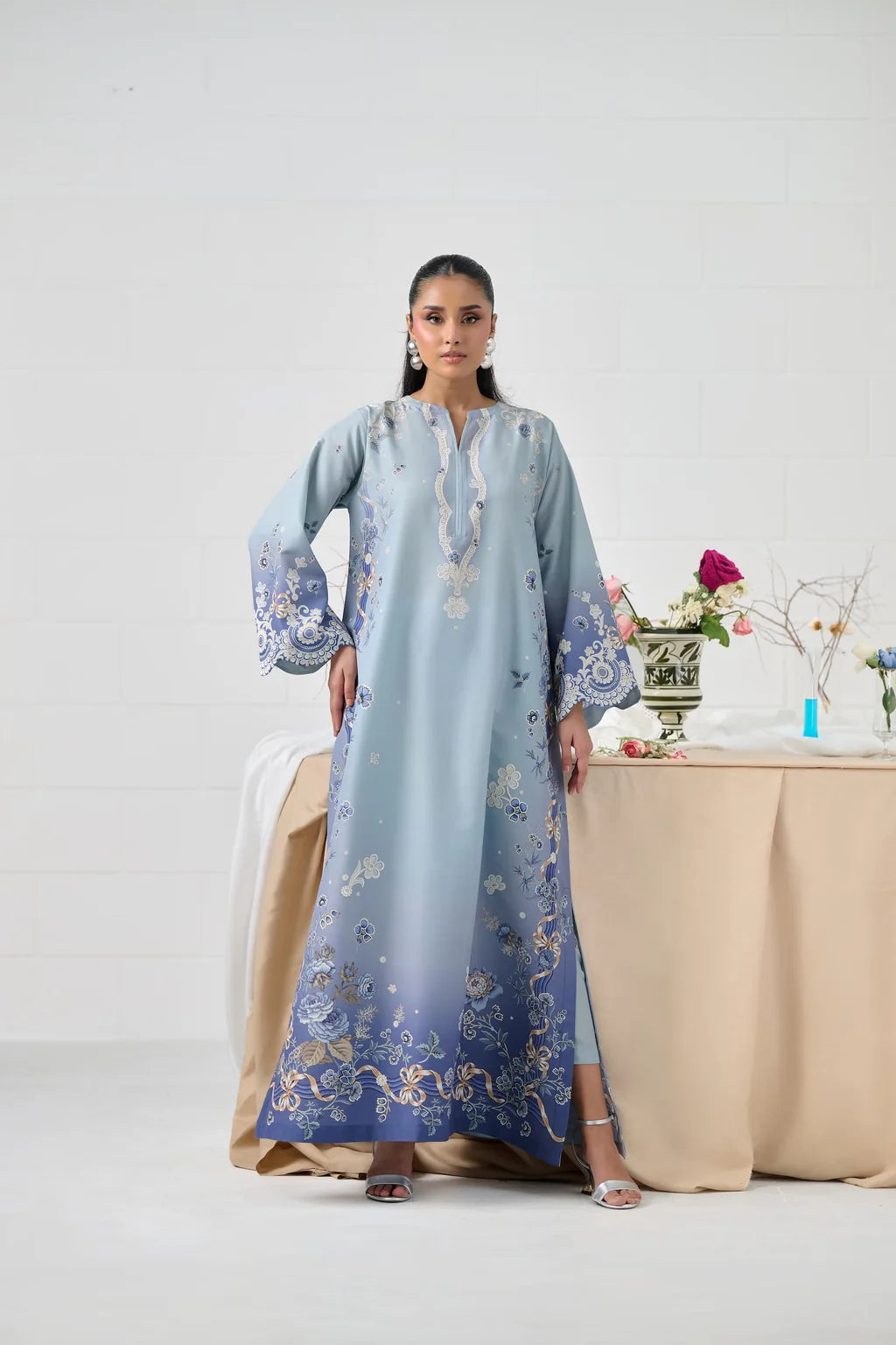 LULUSAR-3PC-SHAMOZE SILK PRINTED SHIRT SILK PRINTED DUPATTA AND SILK TROUSER-UR-222