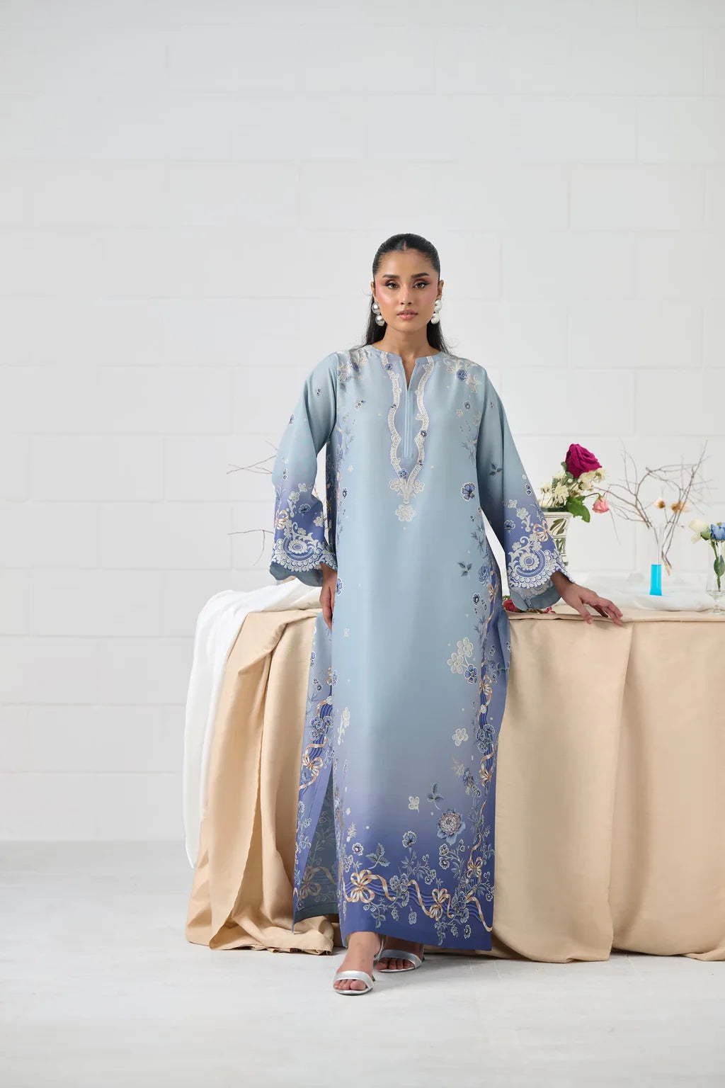 LULUSAR-3PC-SHAMOZE SILK PRINTED SHIRT SILK PRINTED DUPATTA AND SILK TROUSER-UR-222
