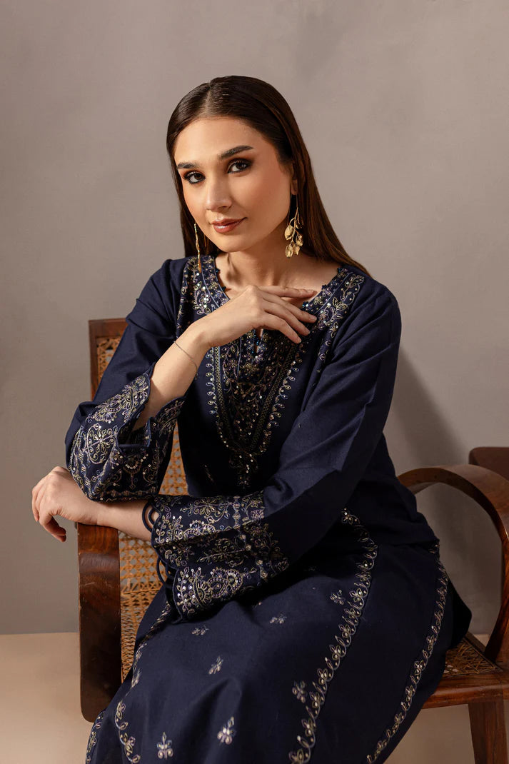 BATIK-2PC SEQUIN LAWN EMBROIDERED SHIRT WITH SEQUIN LAWN EMBROIDERED TROUSER-UR-2849