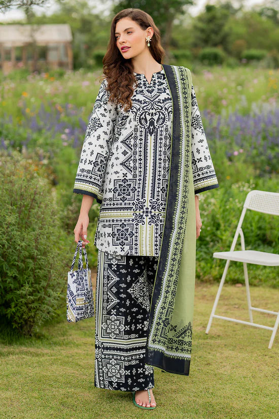 JAZMIN-3PC KHADDAR PRINTED SHIRT WITH KHADDAR PRINTED DUPATTA AND PRINTED TROUSER-UR-1793