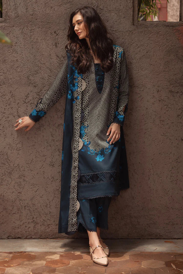 CHARIZMA-3PC KHADDAR PRINTED SHIRT WITH KHADDAR PRINTED DUPATTA AND PRINT TROUSER-UR-1772