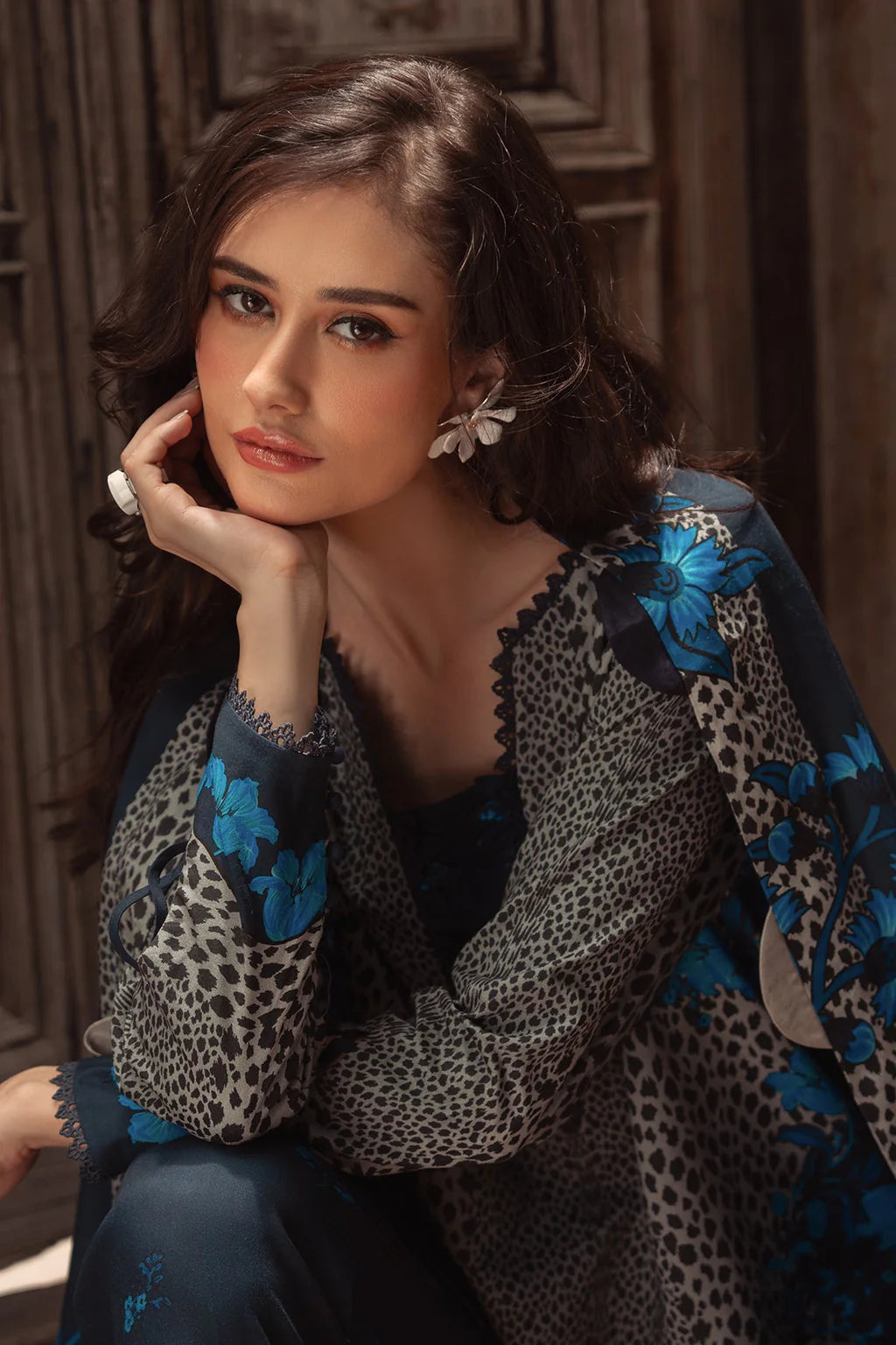 CHARIZMA-3PC KHADDAR PRINTED SHIRT WITH KHADDAR PRINTED DUPATTA AND PRINT TROUSER-UR-1772
