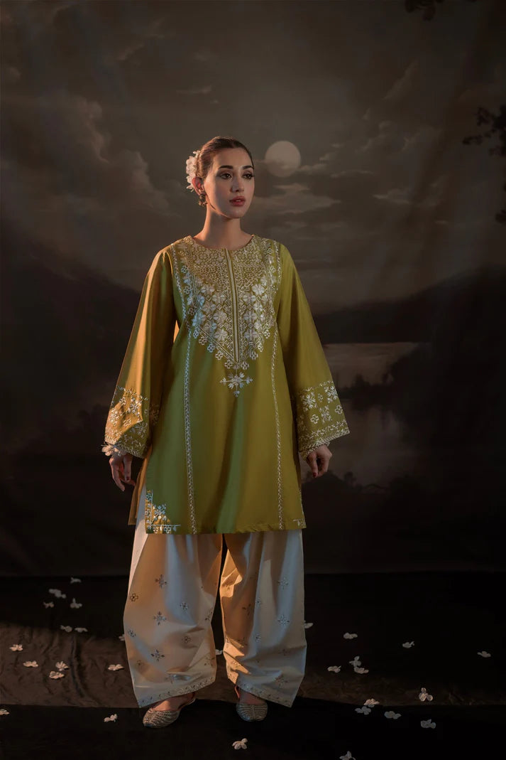 URGE-2PC SEQUIN LAWN EMBROIDERED SHIRT WITH SEQUIN LAWN EMBROIDERED TROUSER-UR-2833