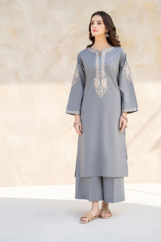 HANA- 2PC LAWN EMBROIDERED SHIRT AND TROUSER-UR-2557