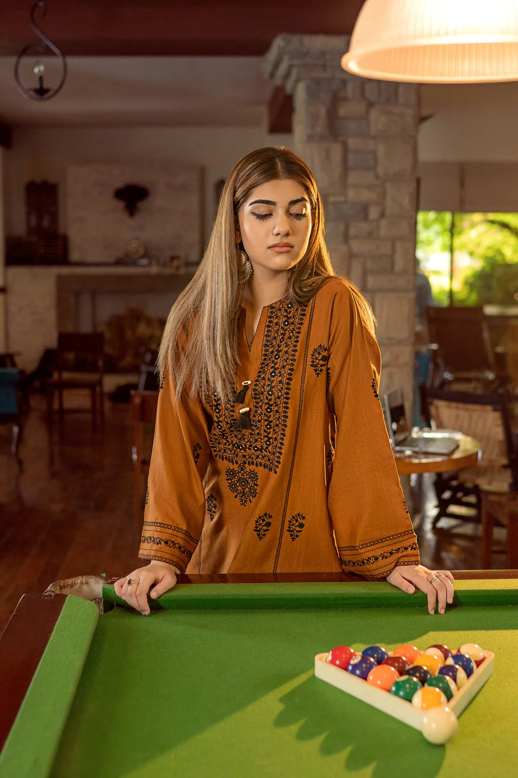 URGE-2PC DHANAK EMBROIDERED SHIRT AND EMBROIDRED TROUSER-UR-2645