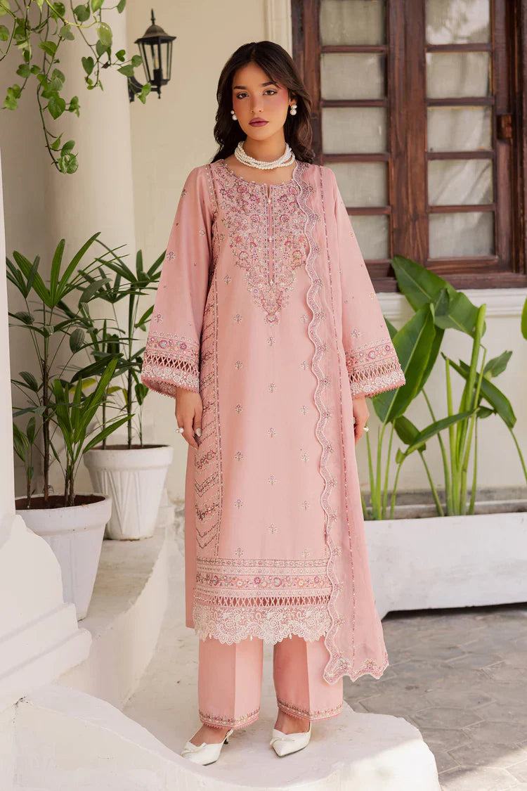 BATIK-3PC LAWN EMBROIDERED SHIRT WITH KHADDI NET EMBROIDERED DUPATTA AND EMB TROUSER-UR-3630