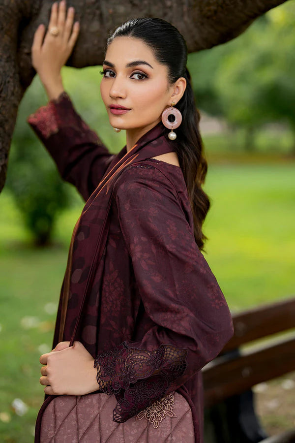 BAROUQUE- 3PC KARANDI PRINTED SHIRT WITH KARANDI PRINTED DUAPTTA AND TROUSER-TANA-1721