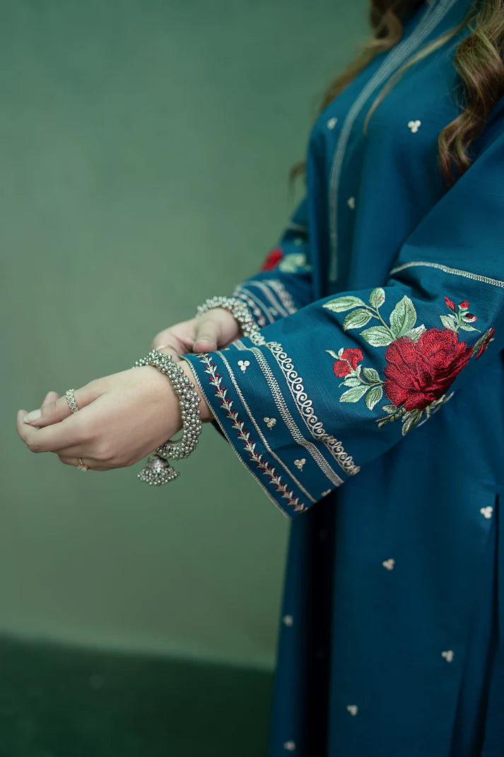 URGE-2PC LAWN EMBROIDRED SHIRT WITH AND EMBROIDRED TROUSER-UR-2548