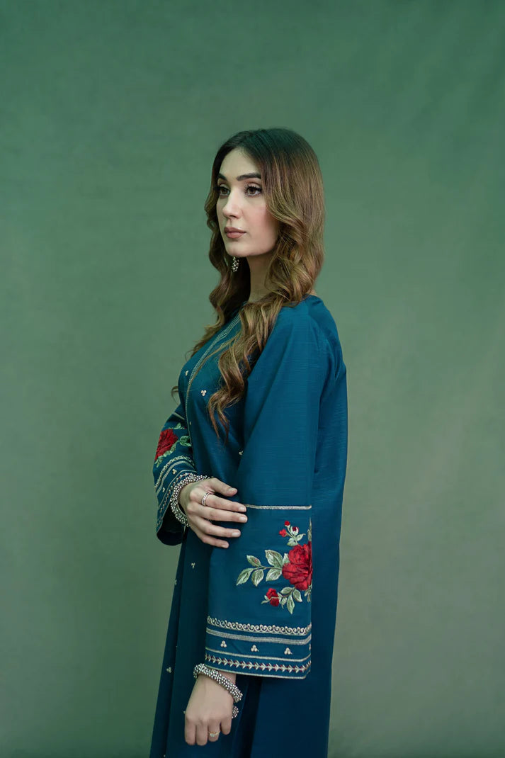 URGE-2PC LAWN EMBROIDRED SHIRT WITH AND EMBROIDRED TROUSER-UR-2548